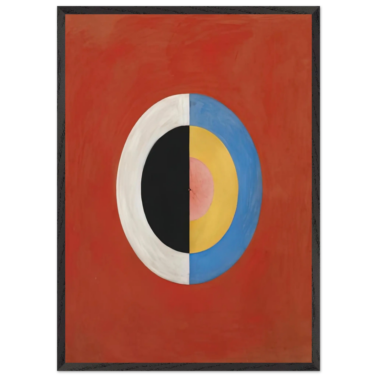 Hilma af Klint - THE SWAN NO 17 1915 0 Wall art - 30x45 cm / 12x18 Inches - Premium Wooden Framed Poster With Fine Art Paper - White frame