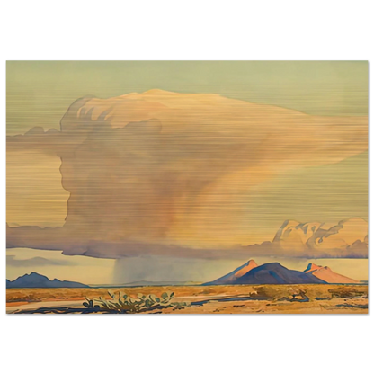 DROUGHT AND DOWNPOUR 1944 - Maynard Dixon Brushed Aluminum Print - 70x100 cm / 28x40 inches | Maynard Dixon Aluminum Print | Maynard Dixon Prints