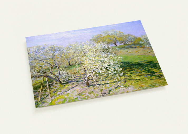Apple Trees in Bloom By claude monet Pack of 10 Post Cards | claude monet Post Cards | A6 (10.5 x 14.8 cm) - 4.1 x 5.8 inches