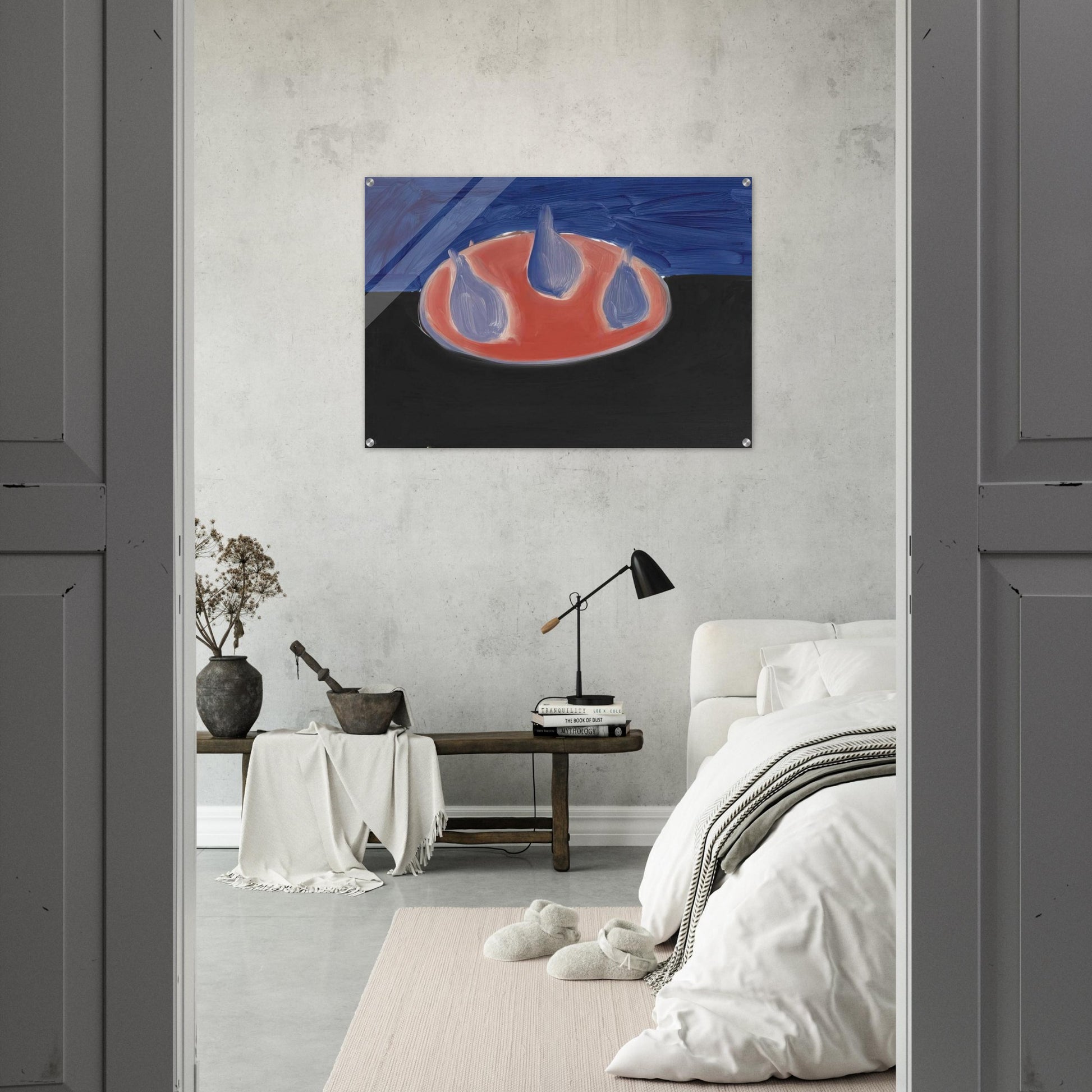 Poires sur une assiette rose - 1954 - Nicolas de Stael Acrylic Print - 70x100 cm / 28x40″ inches