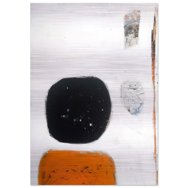 Orange, Black and White - 1960 - William Scott Brushed Aluminum Print - 70x100 cm / 28x40 inches | William Scott Aluminum Print | William Scott Prints