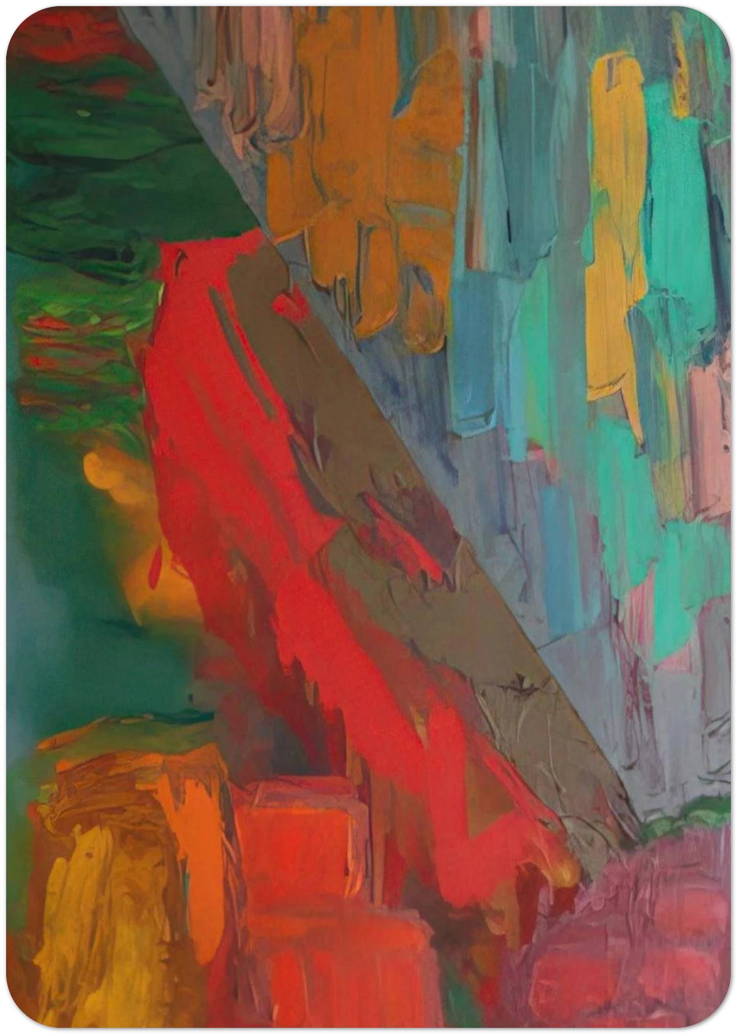 Landslide - 1978 By John Hoyland Pack of 10 Post Cards | John Hoyland Post Cards | A6 (10.5 x 14.8 cm) - 4.1 x 5.8 inches