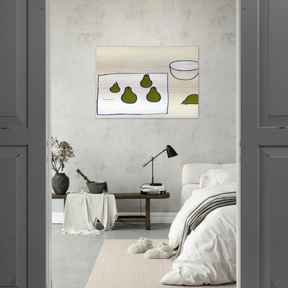 Five Pears - 1976 - William Scott Brushed Aluminum Print - 70x100 cm / 28x40 inches | William Scott Aluminum Print | William Scott Prints