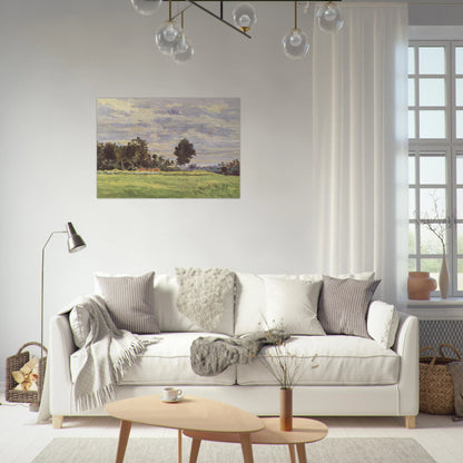 Landscape in the Ile de France - Paul Cézanne Brushed Aluminum Print - 70x100 cm / 28x40 inches | Paul Cézanne Aluminum Print | Paul Cézanne Prints