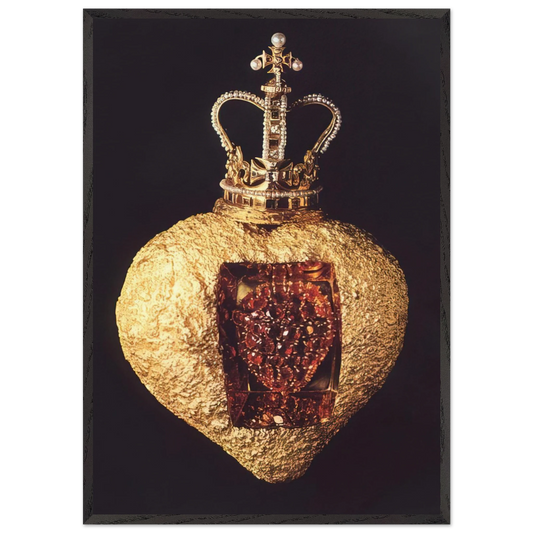 THE ROYAL HEART - Salvador Dali 70x100 cm / 28x40 inches Framed Art Print – Black Wooden Frame