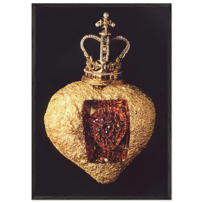 THE ROYAL HEART - Salvador Dali 70x100 cm / 28x40 inches Framed Art Print – Black Wooden Frame