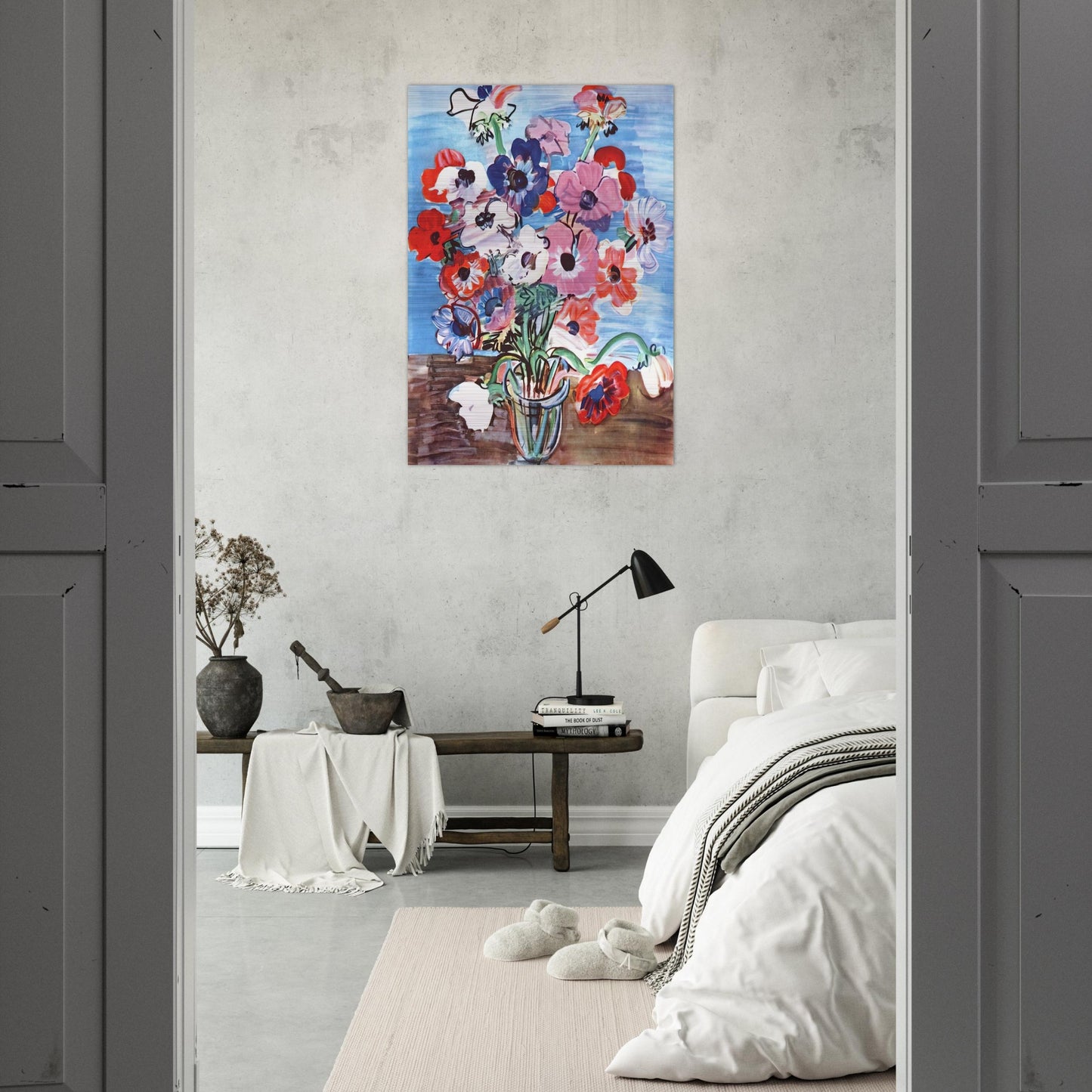 ANEMONES 1937 - Raoul Dufy Brushed Aluminum Print - 70x100 cm / 28x40 inches | Raoul Dufy Aluminum Print | Raoul Dufy Prints