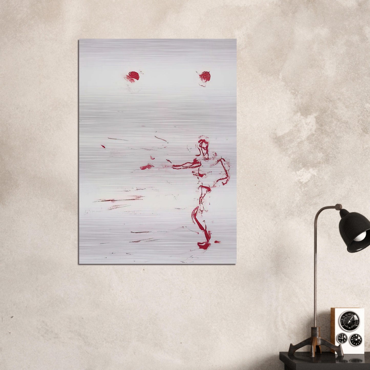 RED DANCE 1986 - Susan Rothenberg Brushed Aluminum Print - 70x100 cm / 28x40 inches | Susan Rothenberg Aluminum Print | Susan Rothenberg Prints