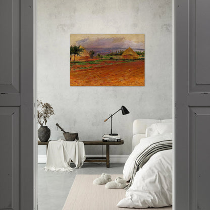 Field and Haystacks - Pierre-Auguste Renoir Brushed Aluminum Print - 70x100 cm / 28x40 inches | Pierre-Auguste Renoir Aluminum Print | Pierre-Auguste Renoir Prints