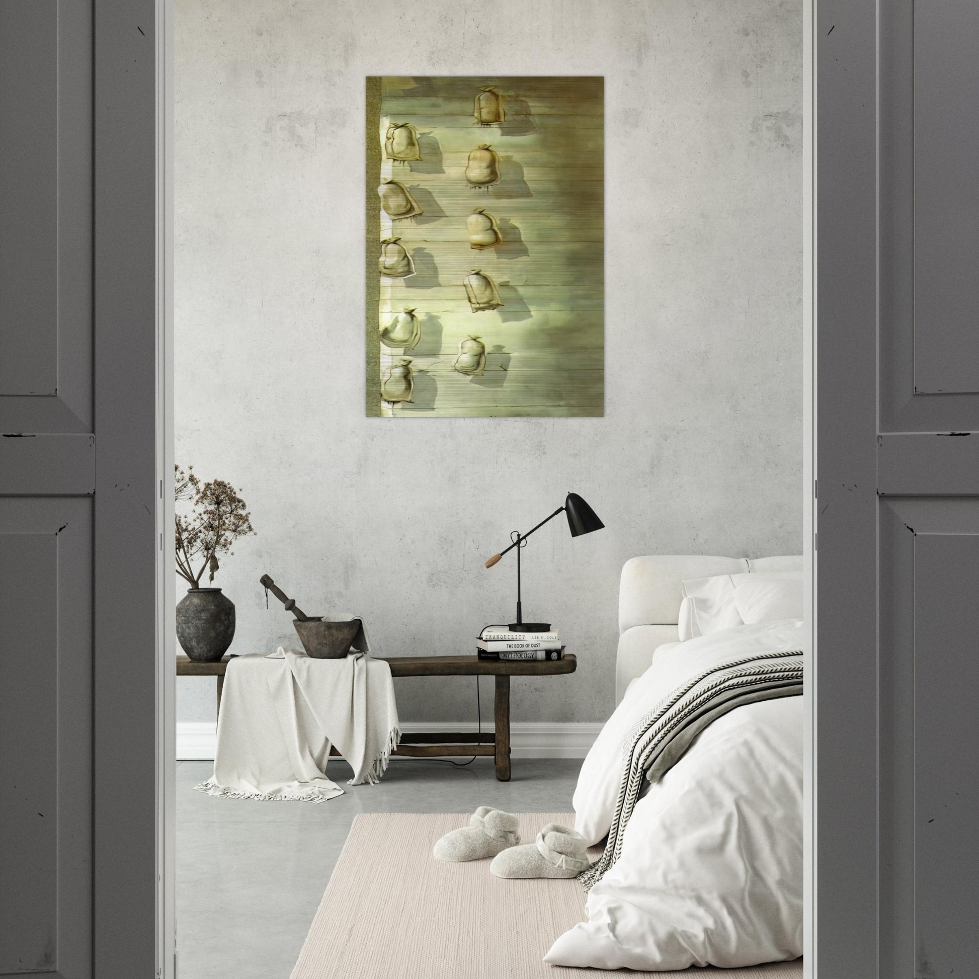 SET DESIGN FOR THE BALLET LOS SACOS DEL MOLINERO - Salvador Dali Brushed Aluminum Print - 70x100 cm / 28x40 inches | Salvador Dali Aluminum Print | Salvador Dali Prints