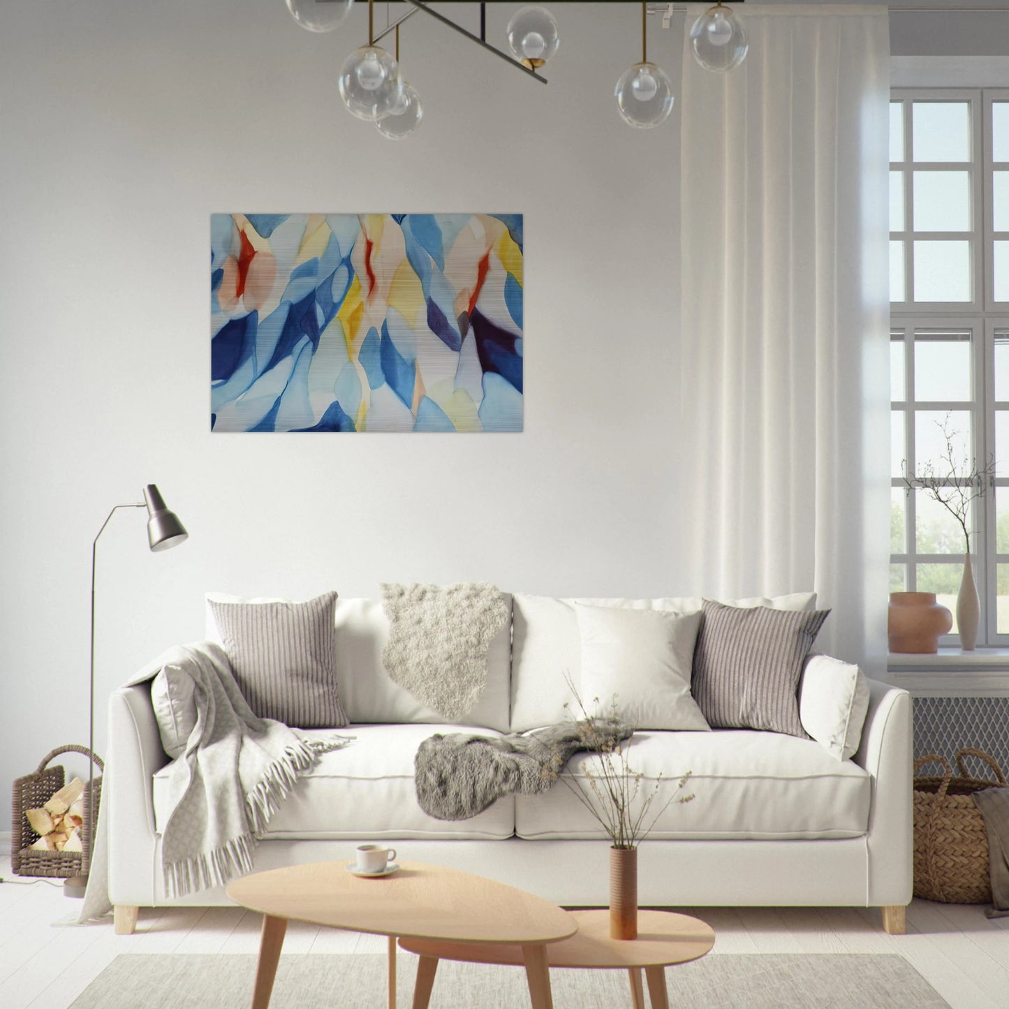 The Way of the Wind - Alice Baber Brushed Aluminum Print - 70x100 cm / 28x40 inches | Alice Baber Aluminum Print | Alice Baber Prints