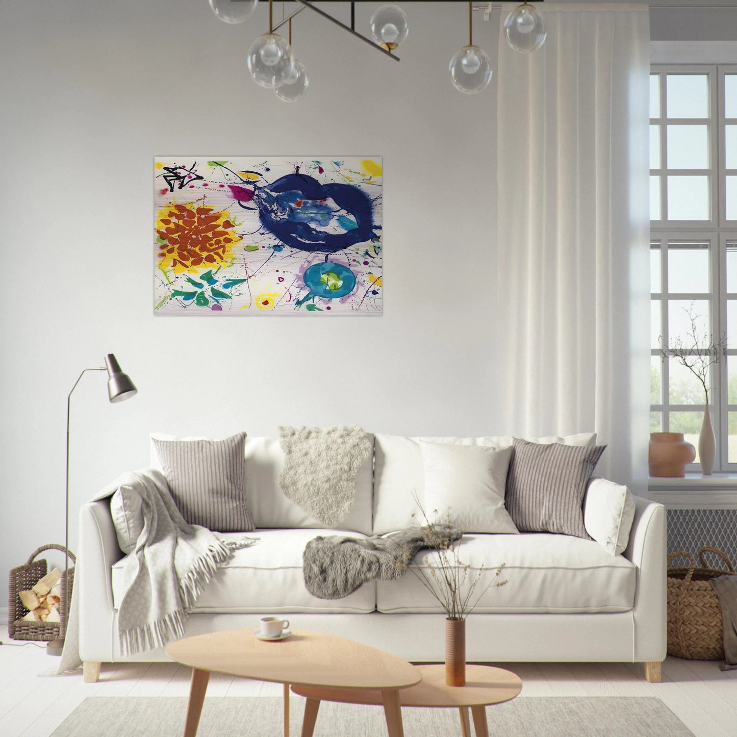 Senza Titolo III - Sam Francis Brushed Aluminum Print - 70x100 cm / 28x40 inches | Sam Francis Aluminum Print | Sam Francis Prints