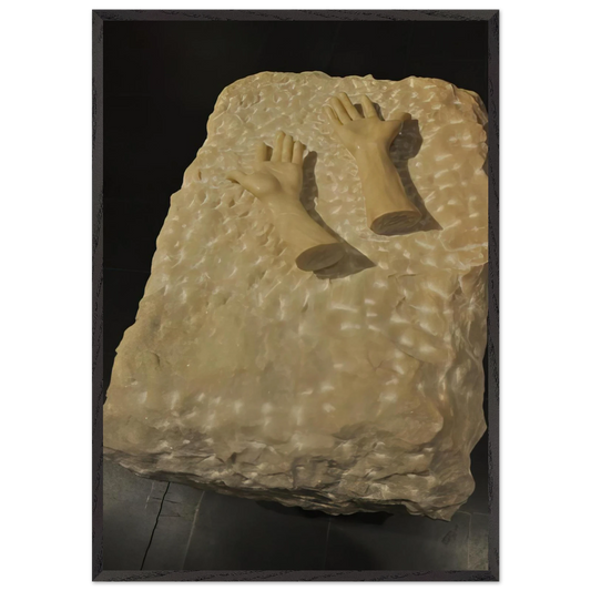 DISEMBODIED HANDS 1990 - Louise Bourgeois 70x100 cm / 28x40 inches Framed Art Print – Black Wooden Frame