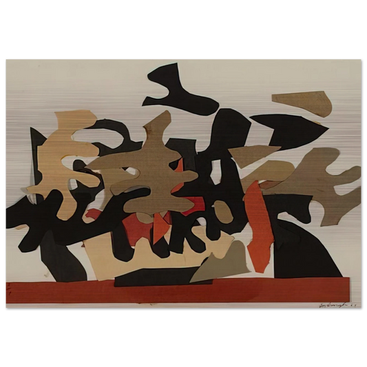 Red Boat - 1964 - Robert Goodnough Brushed Aluminum Print - 70x100 cm / 28x40 inches | Robert Goodnough Aluminum Print | Robert Goodnough Prints