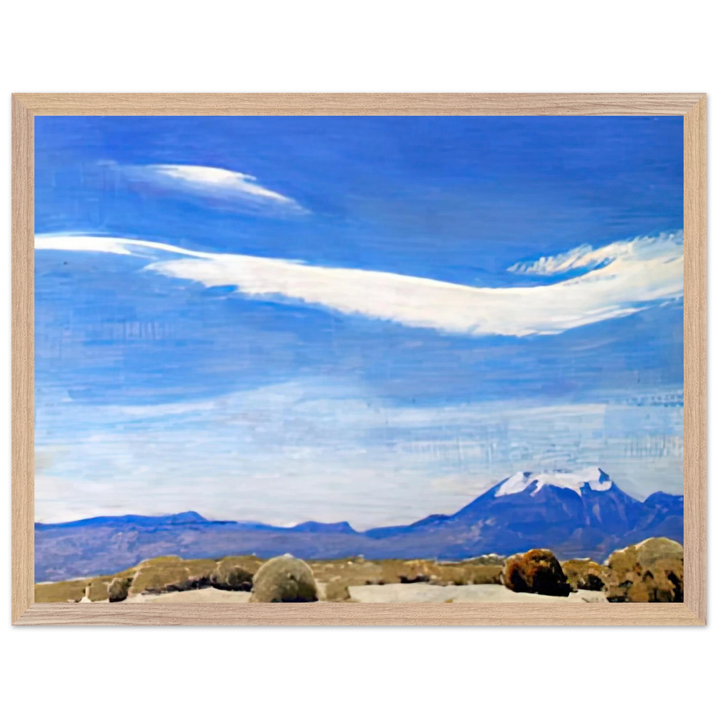 Maynard Dixon - THE CLOUD COACHELLA VALLEY CALIFORNIA 1940 Wall art - 40x50 cm / 16x20 inches - Premium Wooden Framed Poster With Fine Art Paper-canvas - White frame