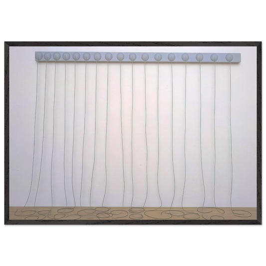 ADDENDUM 1967 - Eva Hesse 70x100 cm / 28x40 inches Framed Art Print – Black Wooden Frame