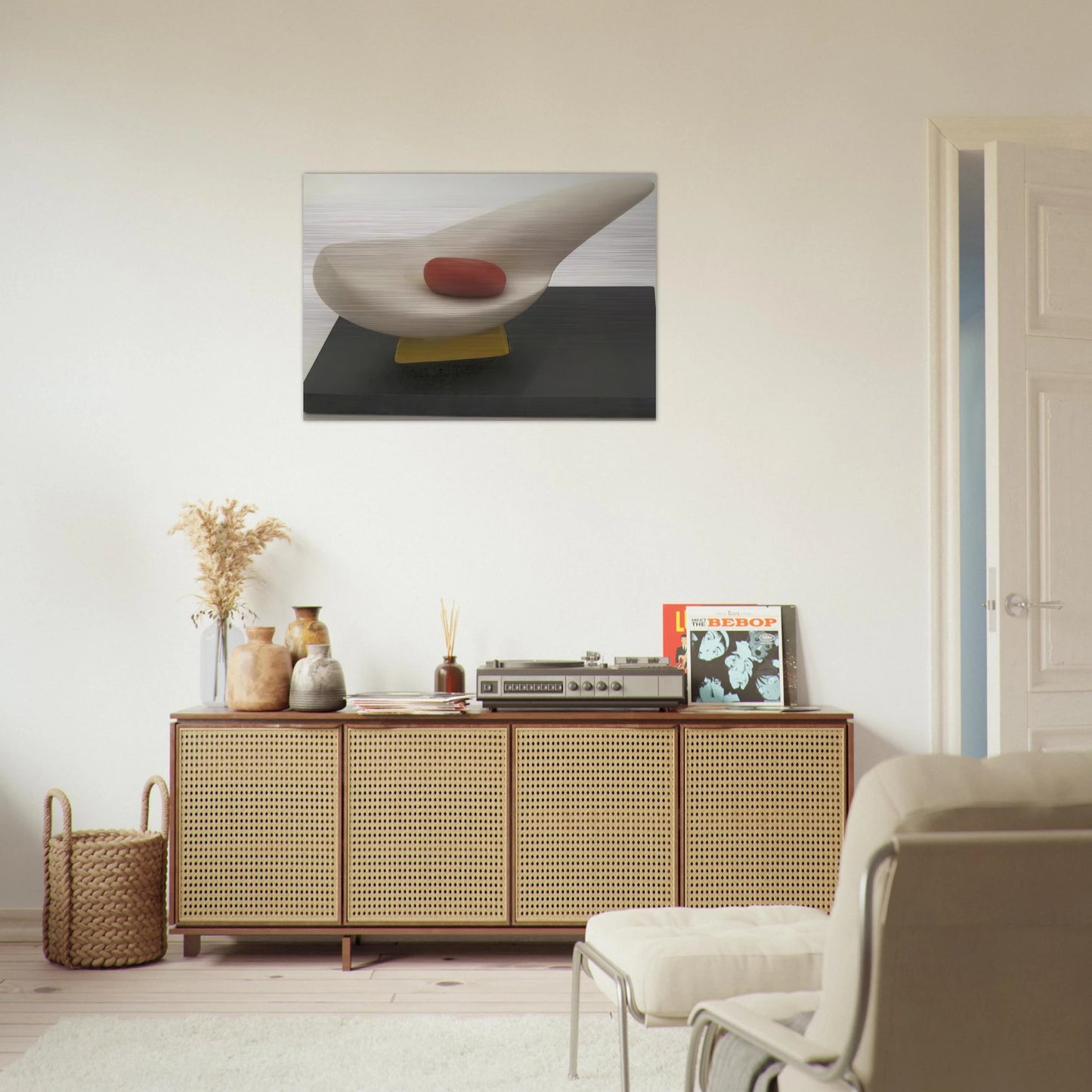MOTHER AND EGG 1947 - Kurt Schwitters Brushed Aluminum Print - 70x100 cm / 28x40 inches | Kurt Schwitters Aluminum Print | Kurt Schwitters Prints