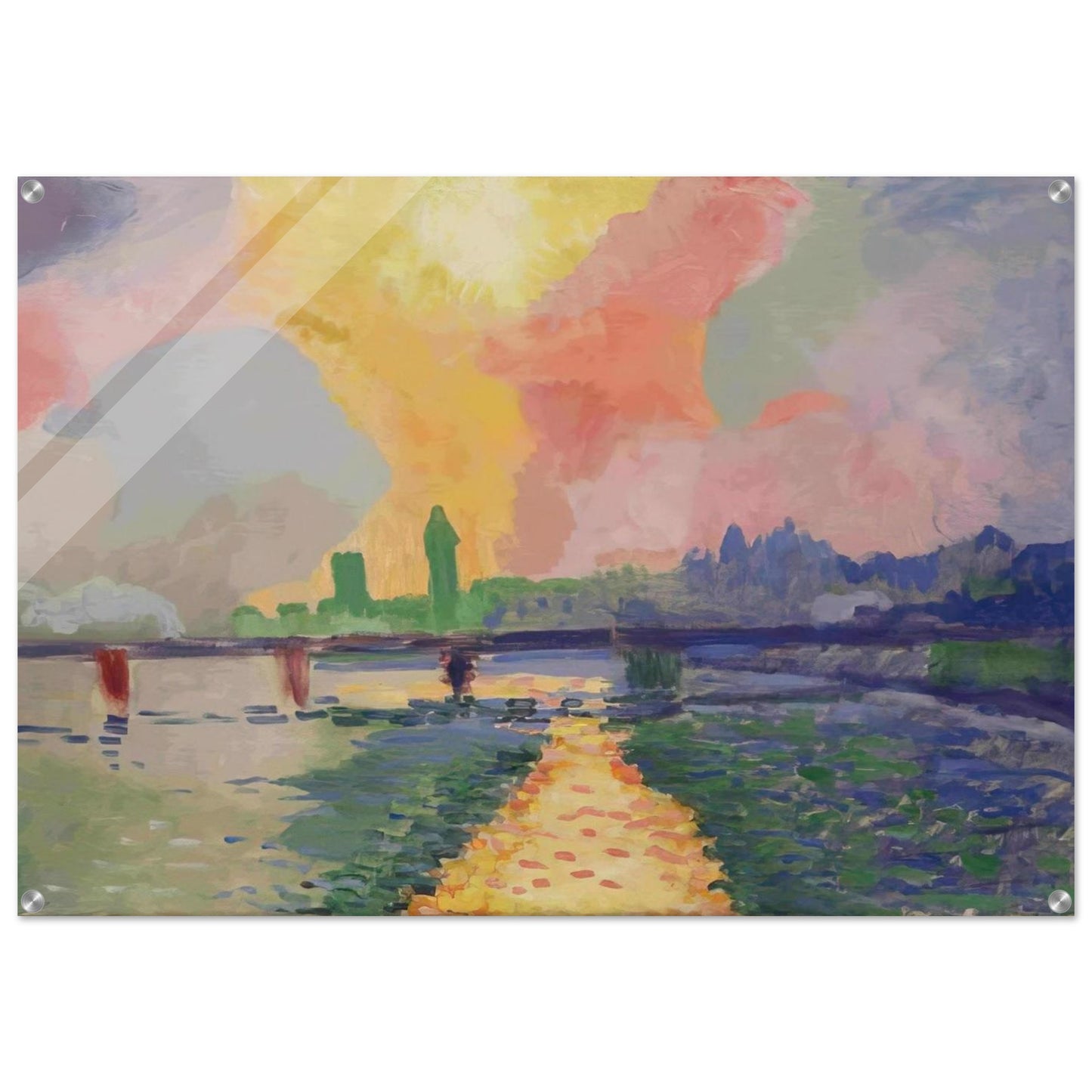 CHARING CROSS BRIDGE LONDON 1906 - Andre Derain Acrylic Print - 70x100 cm / 28x40″ inches