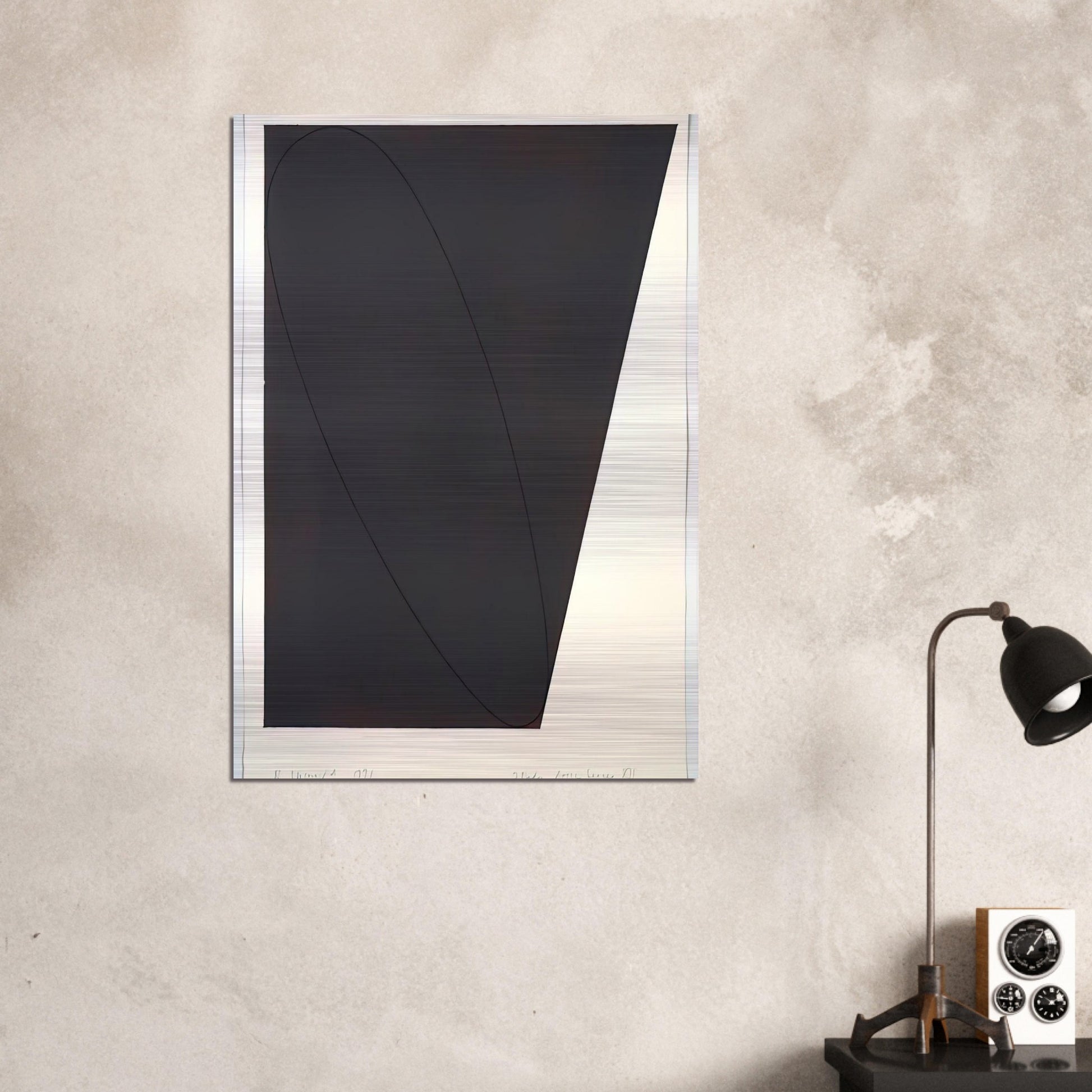STUDY ATTIC SERIES XII 1991 - Robert Mangold Brushed Aluminum Print - 70x100 cm / 28x40 inches | Robert Mangold Aluminum Print | Robert Mangold Prints