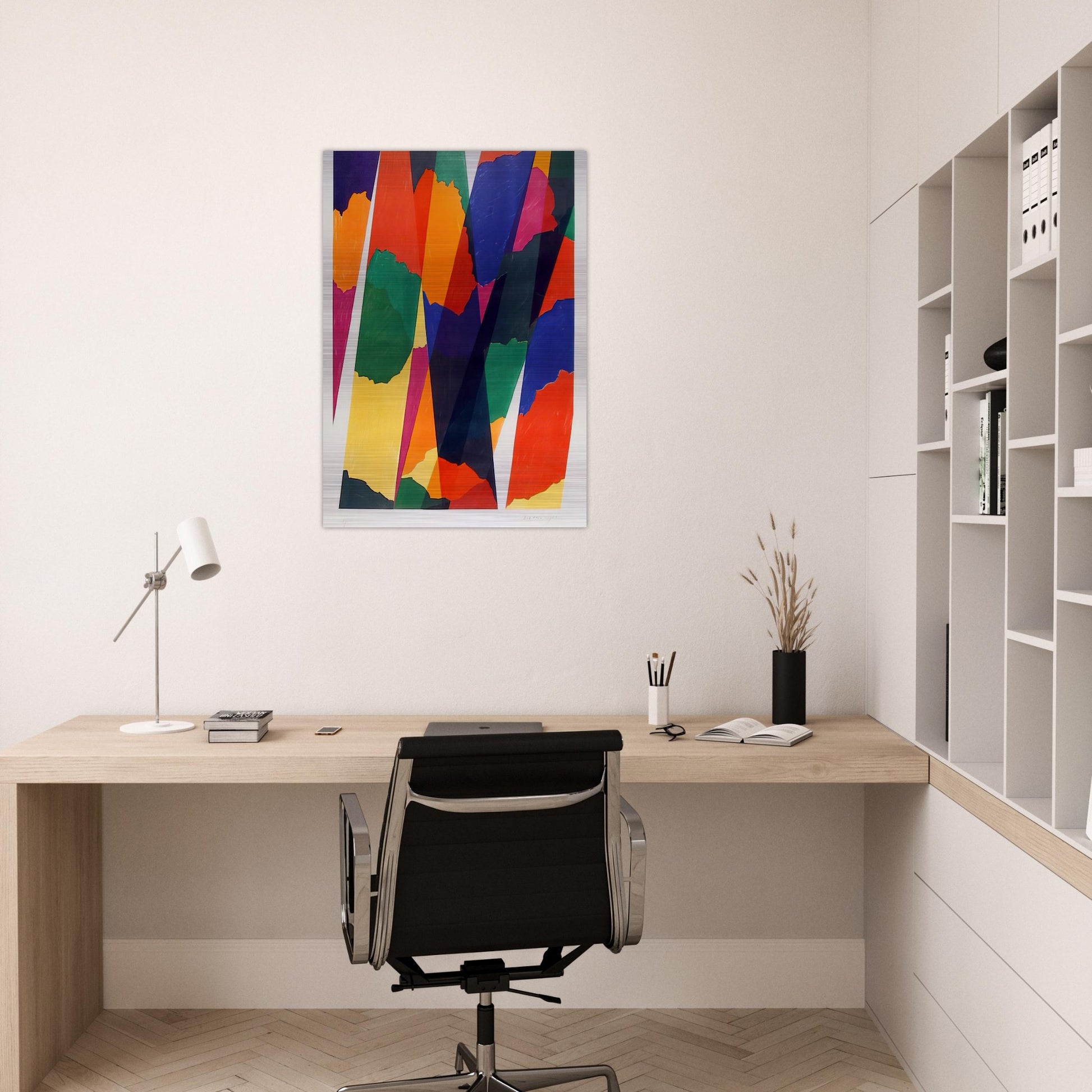Wait - Untitled XIX - 1968 - Piero Dorazio Brushed Aluminum Print - 70x100 cm / 28x40 inches | Piero Dorazio Aluminum Print | Piero Dorazio Prints