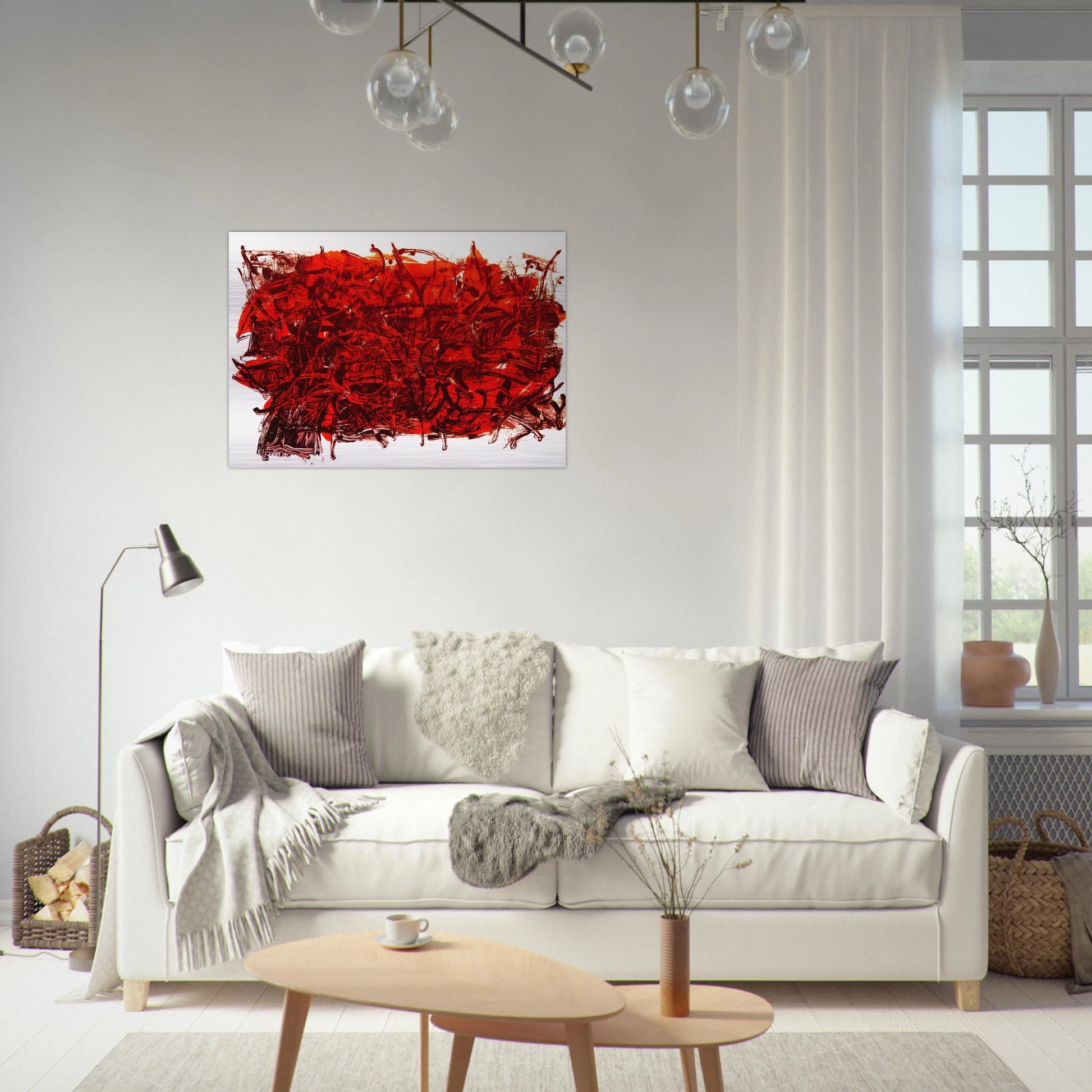 Leaves III - Jean-Paul Riopelle Brushed Aluminum Print - 70x100 cm / 28x40 inches | Jean-Paul Riopelle Aluminum Print | Jean-Paul Riopelle Prints