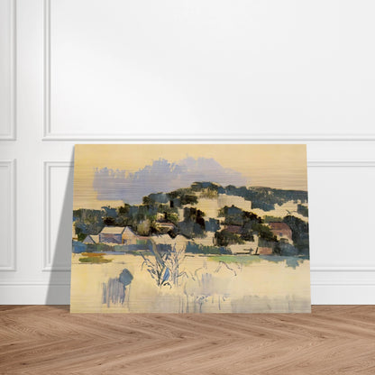 Houses on the Hill - Paul Cézanne Brushed Aluminum Print - 70x100 cm / 28x40 inches | Paul Cézanne Aluminum Print | Paul Cézanne Prints