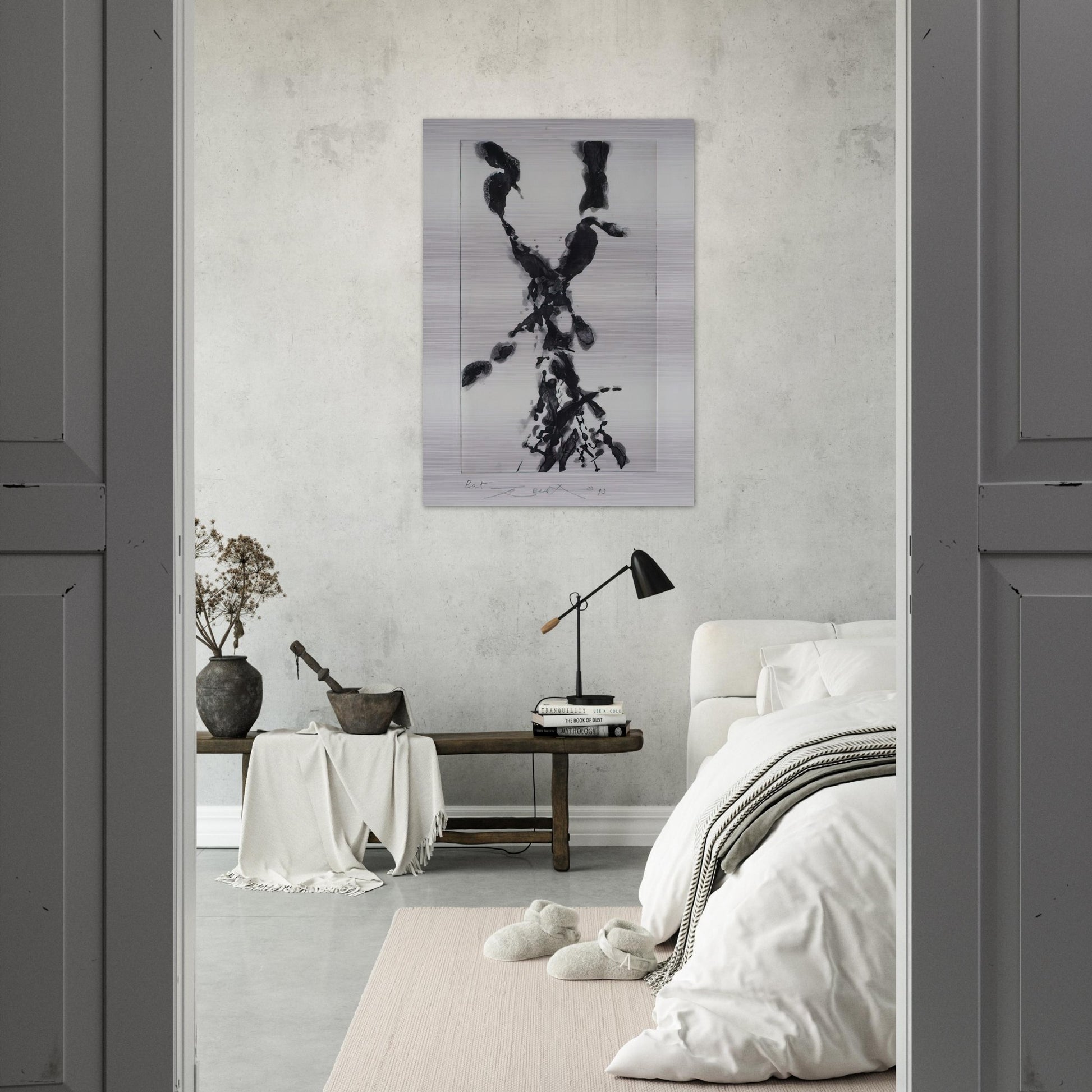 TO STOP THE CRY 1994 - Zao Wou-Ki Brushed Aluminum Print - 70x100 cm / 28x40 inches | Zao Wou-Ki Aluminum Print | Zao Wou-Ki Prints