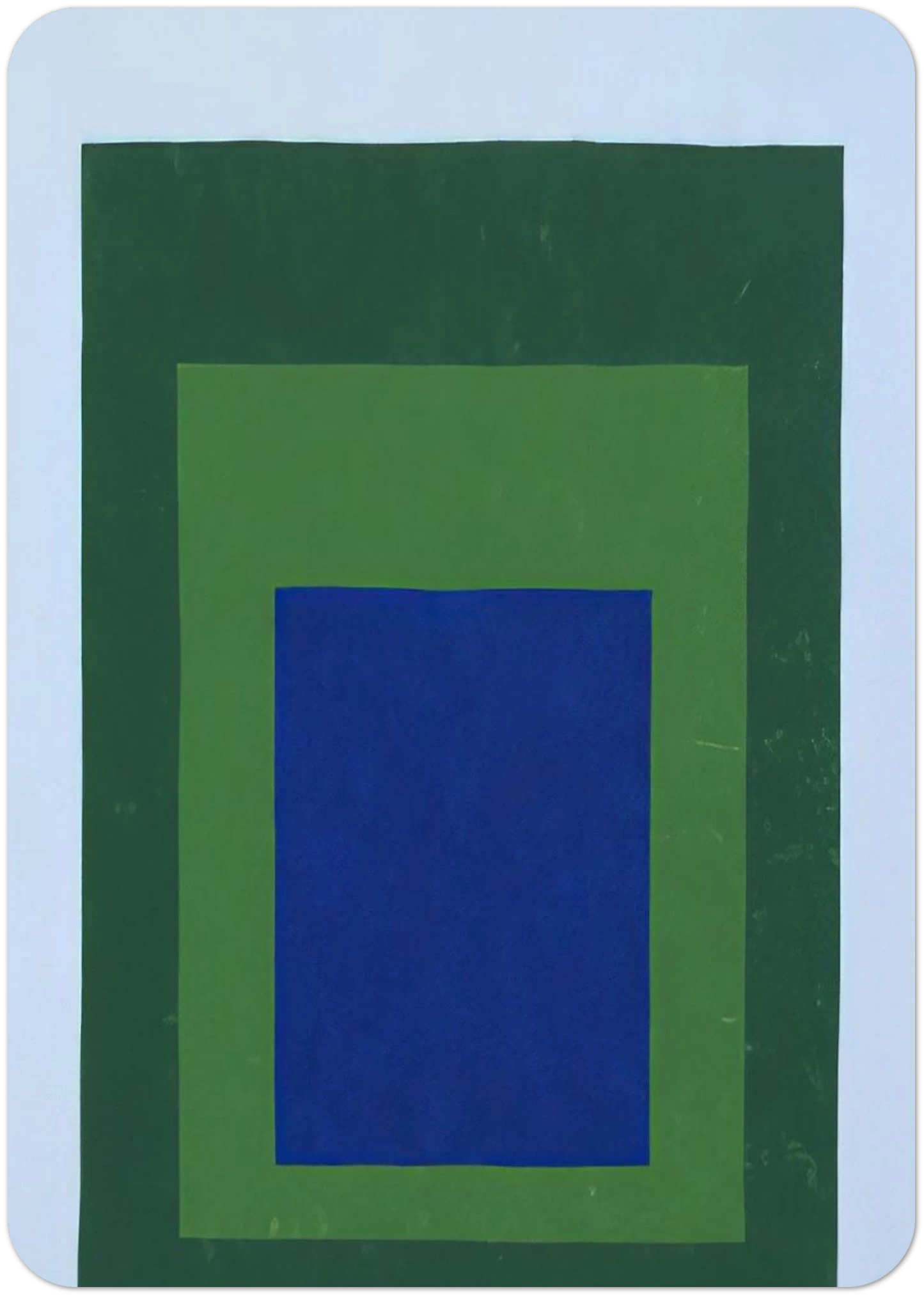 HOMAGE TO THE SQUARE BLUE GREEN 1950 By Josef Albers Pack of 10 Post Cards | Josef Albers Post Cards | A6 (10.5 x 14.8 cm) - 4.1 x 5.8 inches