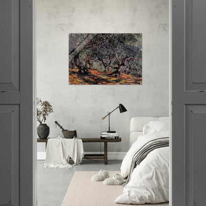 Olive Trees in Bordigher - claude monet Acrylic Print - 70x100 cm / 28x40″ inches | claude monet Wall Art | claude monet Prints