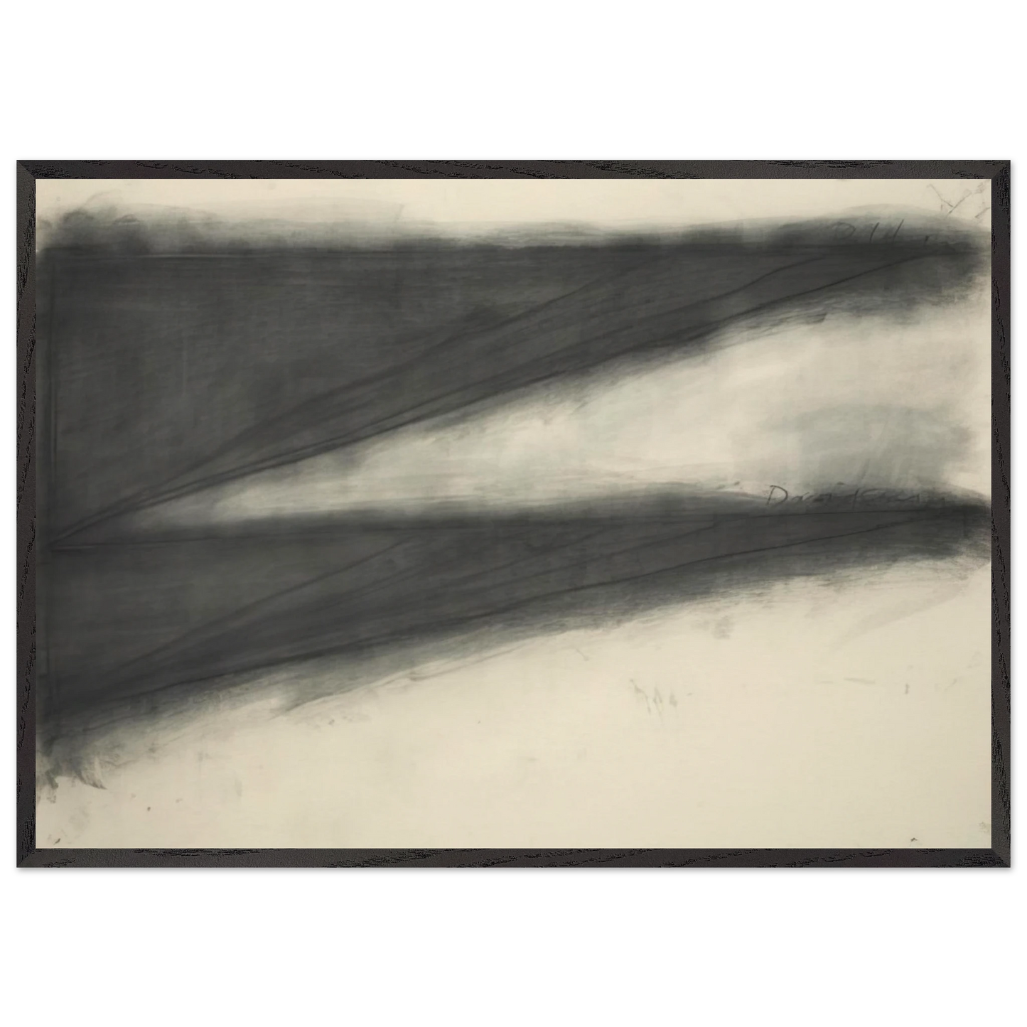 UNTITLED 1972 N3 - Richard Serra 70x100 cm / 28x40 inches Framed Art Print – Black Wooden Frame