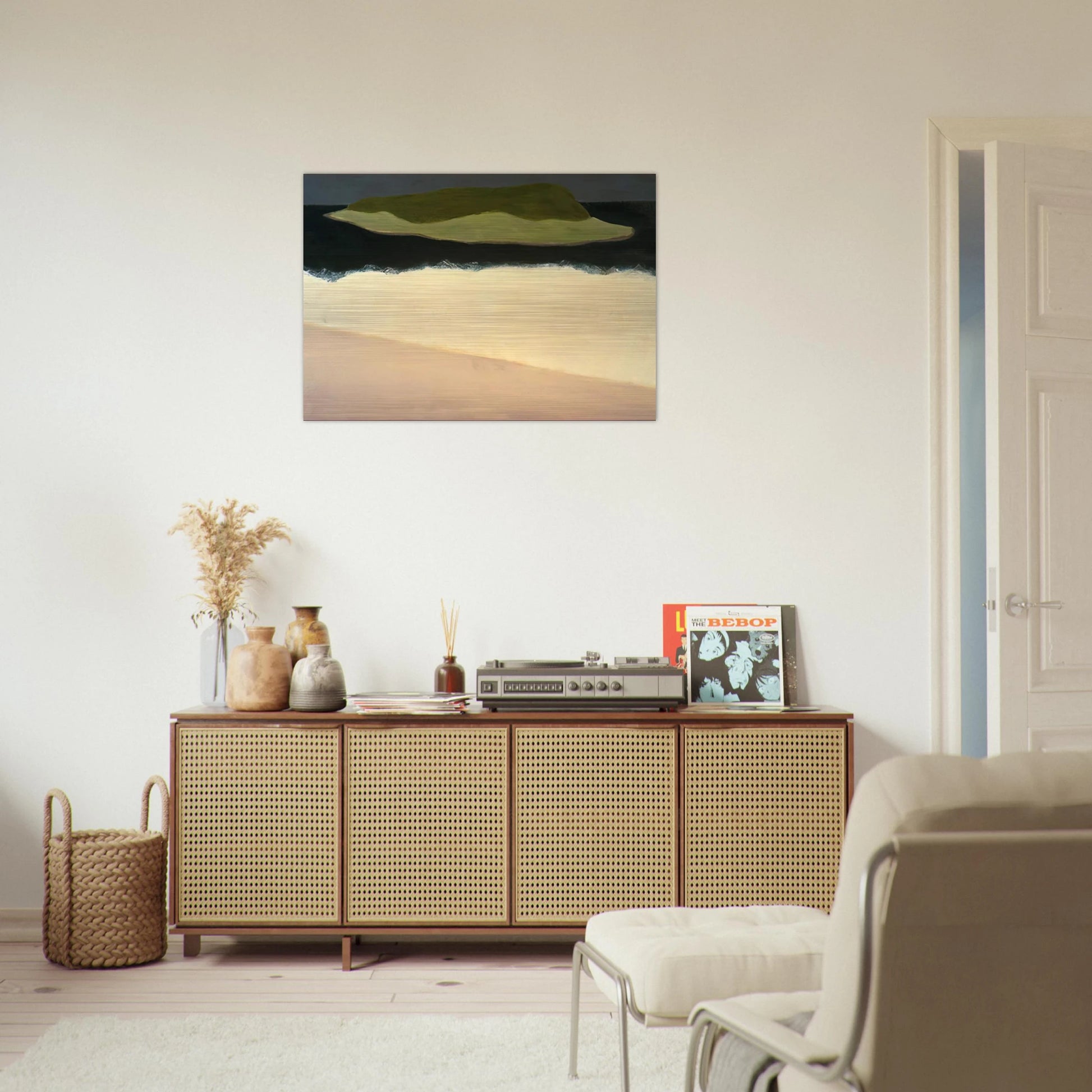 Offshore Island - 1958 - Milton Avery Brushed Aluminum Print - 70x100 cm / 28x40 inches | Milton Avery Aluminum Print | Milton Avery Prints