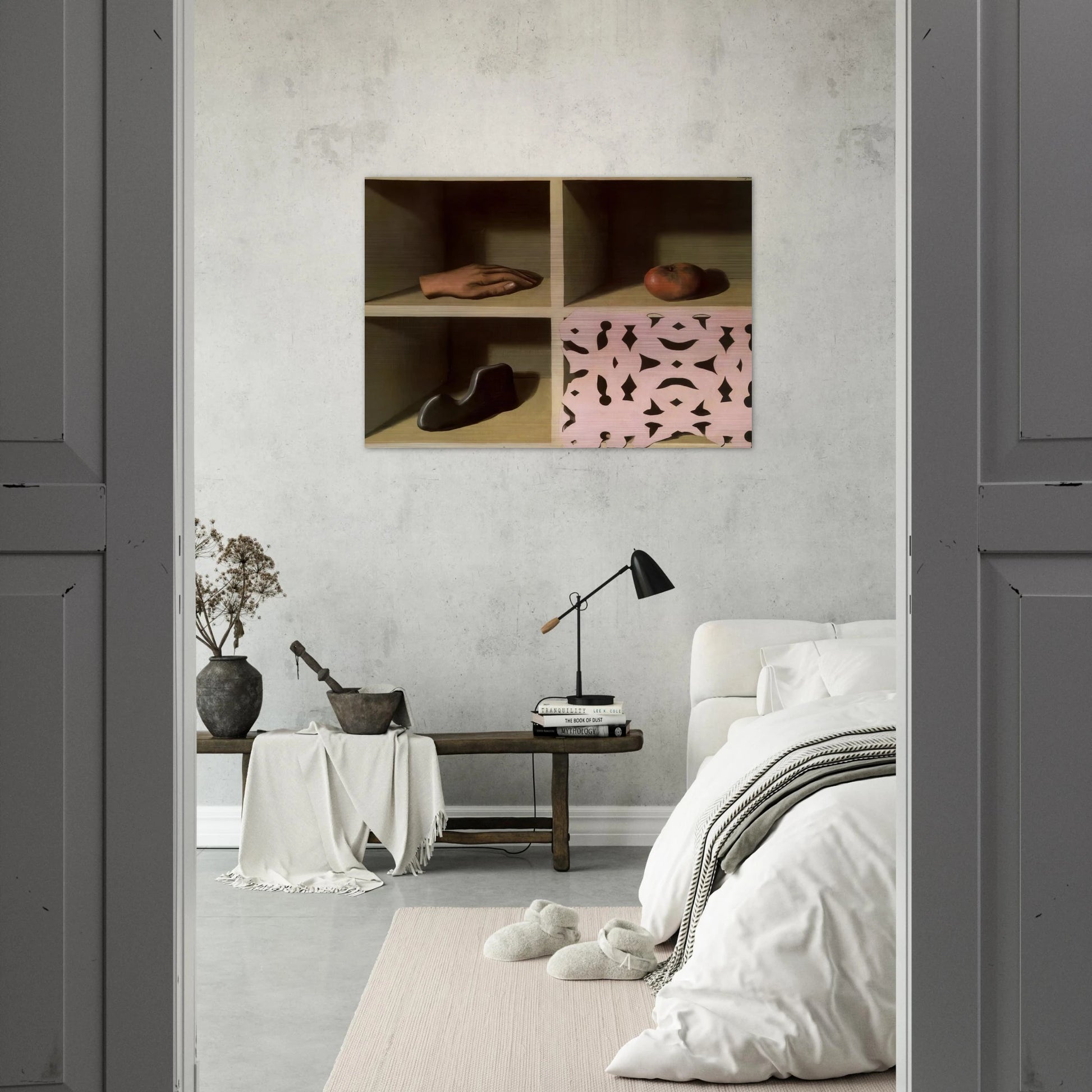 ONE NIGHT MUSEUM 1927 - Rene Magritte Brushed Aluminum Print - 70x100 cm / 28x40 inches | Rene Magritte Aluminum Print | Rene Magritte Prints