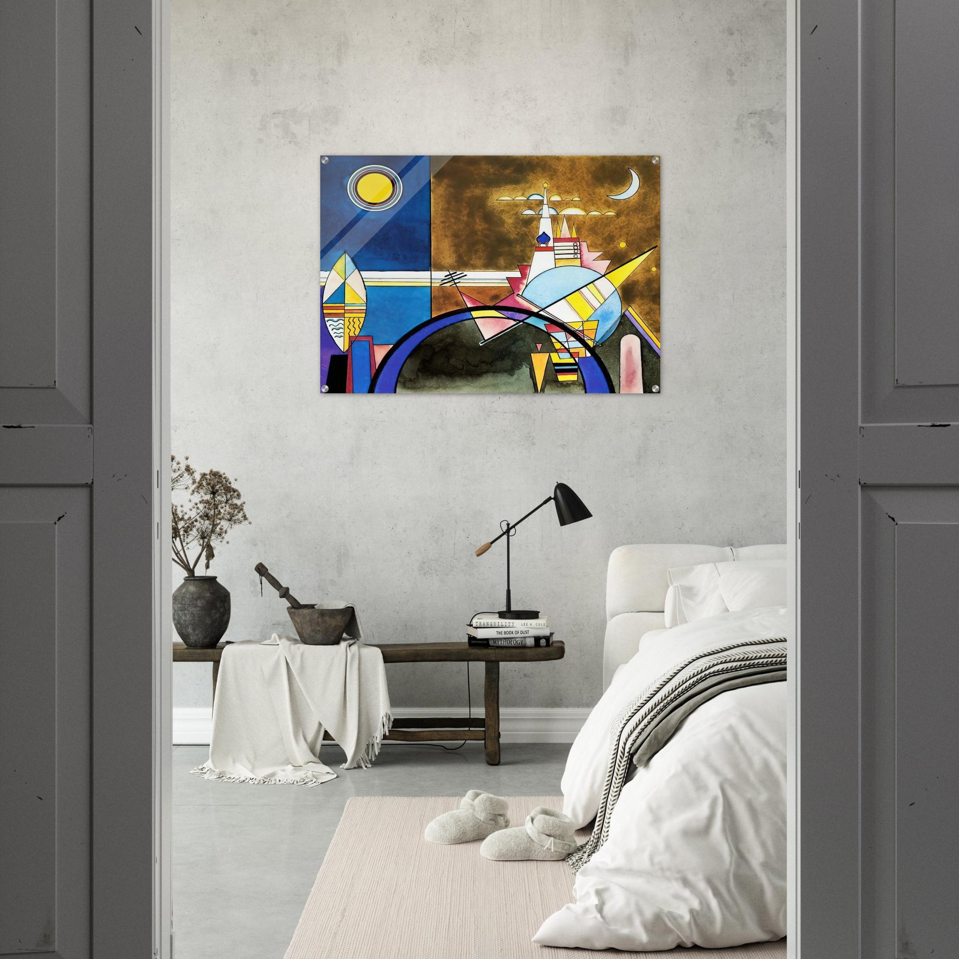 PICTURE XVI THE GREAT GATE OF KIEV STAGE SET FOR MUSSORGSKY S PICTURES AT AN EXHIBITION IN 1928 - Wassily Kandinsky Acrylic Print - 70x100 cm / 28x40″ inches | Wassily Kandinsky Wall Art | Wassily Kandinsky Prints
