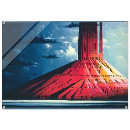 Indian Lands - Eyvind Earle Acrylic Print - 70x100 cm / 28x40″ inches