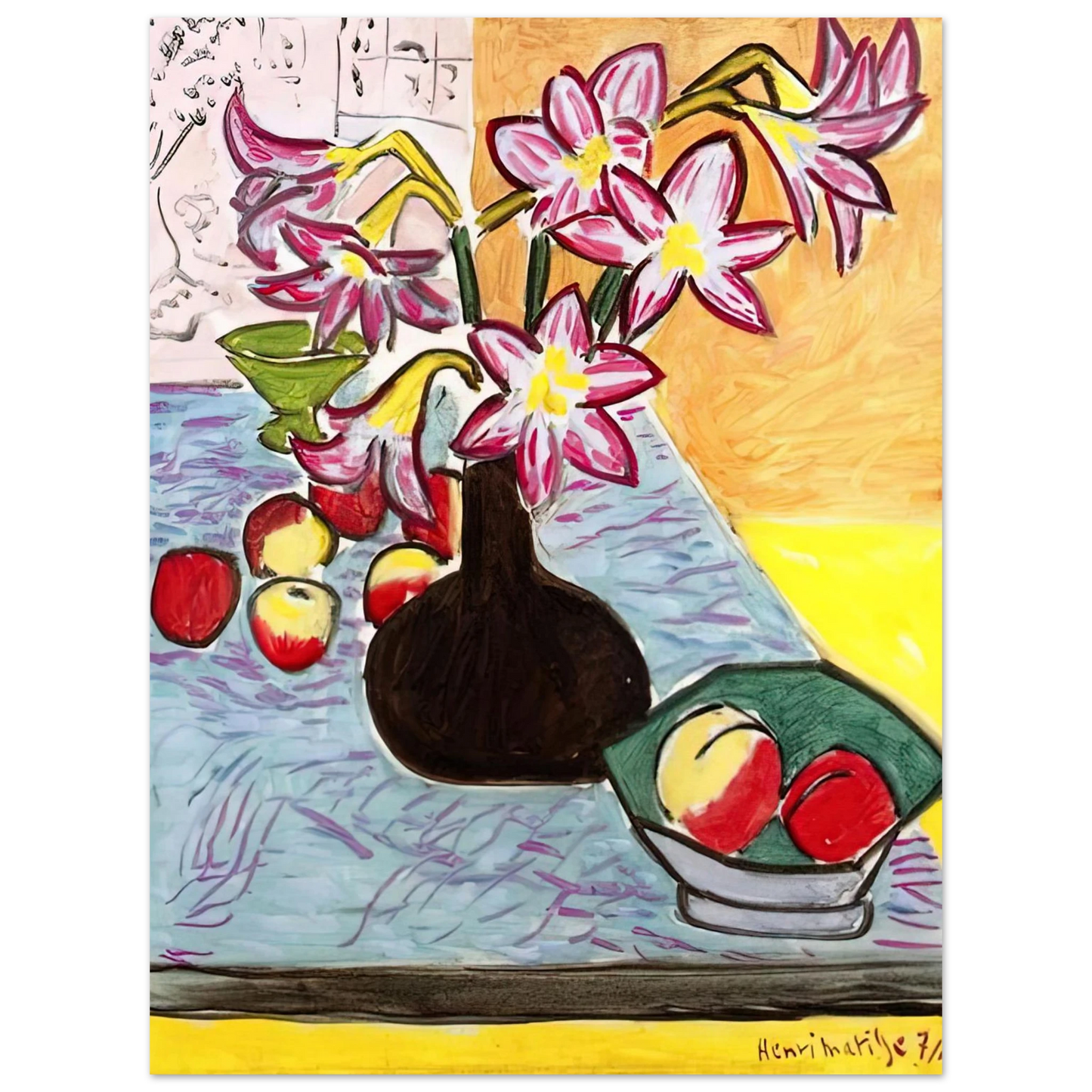 Henri Matisse - VASE OF AMARYLLIS 1941  75x100 cm / 30x40inches Fine Art Poster