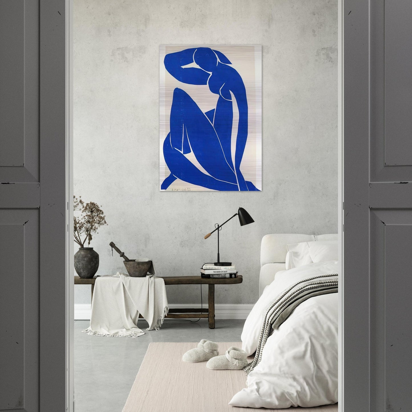 BLUE NUDE 1952 - Henri Matisse Brushed Aluminum Print - 70x100 cm / 28x40 inches | Henri Matisse Aluminum Print | Henri Matisse Prints