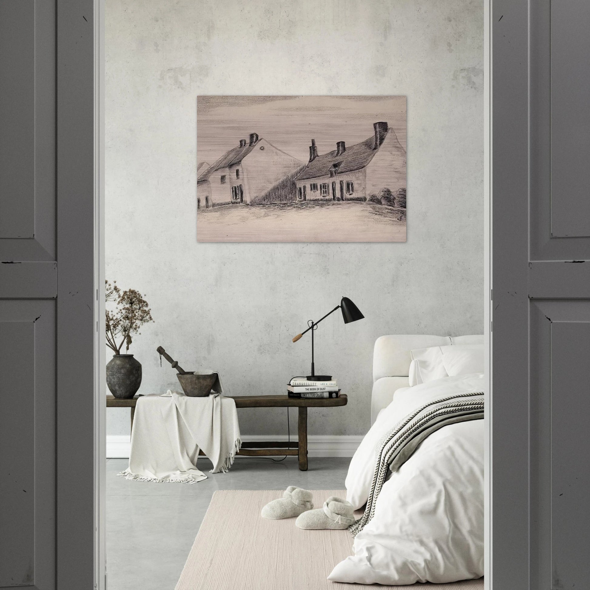 A Zandmennik house - Vincent van Gogh Brushed Aluminum Print - 70x100 cm / 28x40 inches | Vincent van Gogh Aluminum Print | Vincent van Gogh Prints