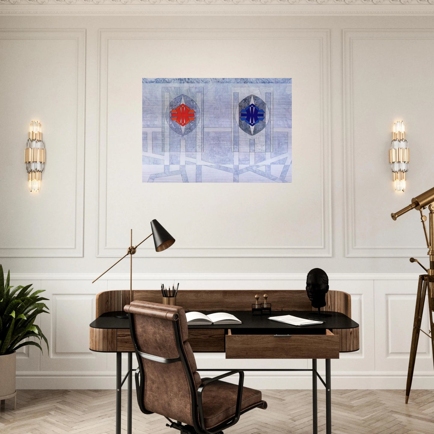 Twice - 1972 - Jimmy Ernst Brushed Aluminum Print - 70x100 cm / 28x40 inches | Jimmy Ernst Aluminum Print | Jimmy Ernst Prints