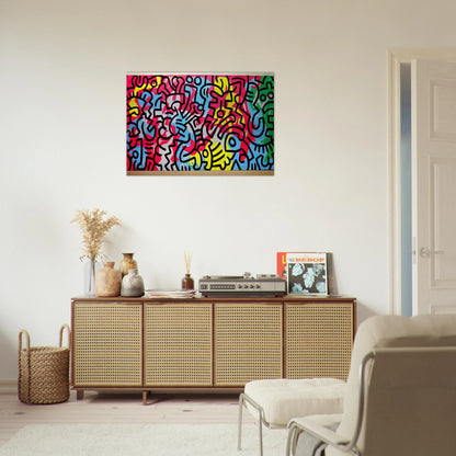 UNTITLED 1987 - Keith Haring Brushed Aluminum Print - 70x100 cm / 28x40 inches | Keith Haring Aluminum Print | Keith Haring Prints