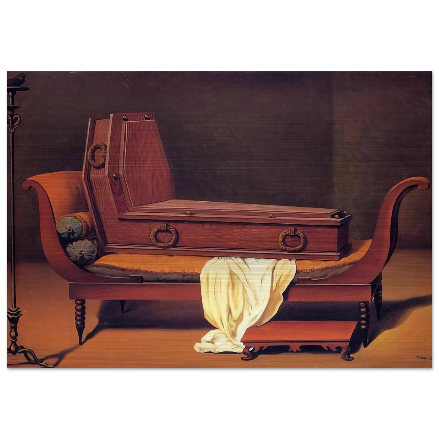 PERSPECTIVE MADAME RECAMIER BY DAVID 1949 - Rene Magritte Brushed Aluminum Print - 70x100 cm / 28x40 inches | Rene Magritte Aluminum Print | Rene Magritte Prints