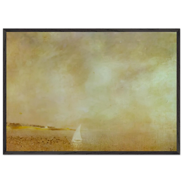 BAY OF CADAQUES - Salvador Dali 70x100 cm / 28x40 inches Framed Art Print – Black Wooden Frame
