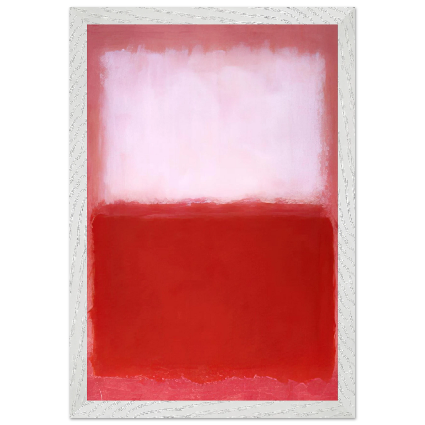 Mark Rothko - White Over Red - 1957 Wall Art - 30x40 cm / 12x16 inches - Premium Wooden Framed Poster With Fine Art Paper-canvas - Wood frame