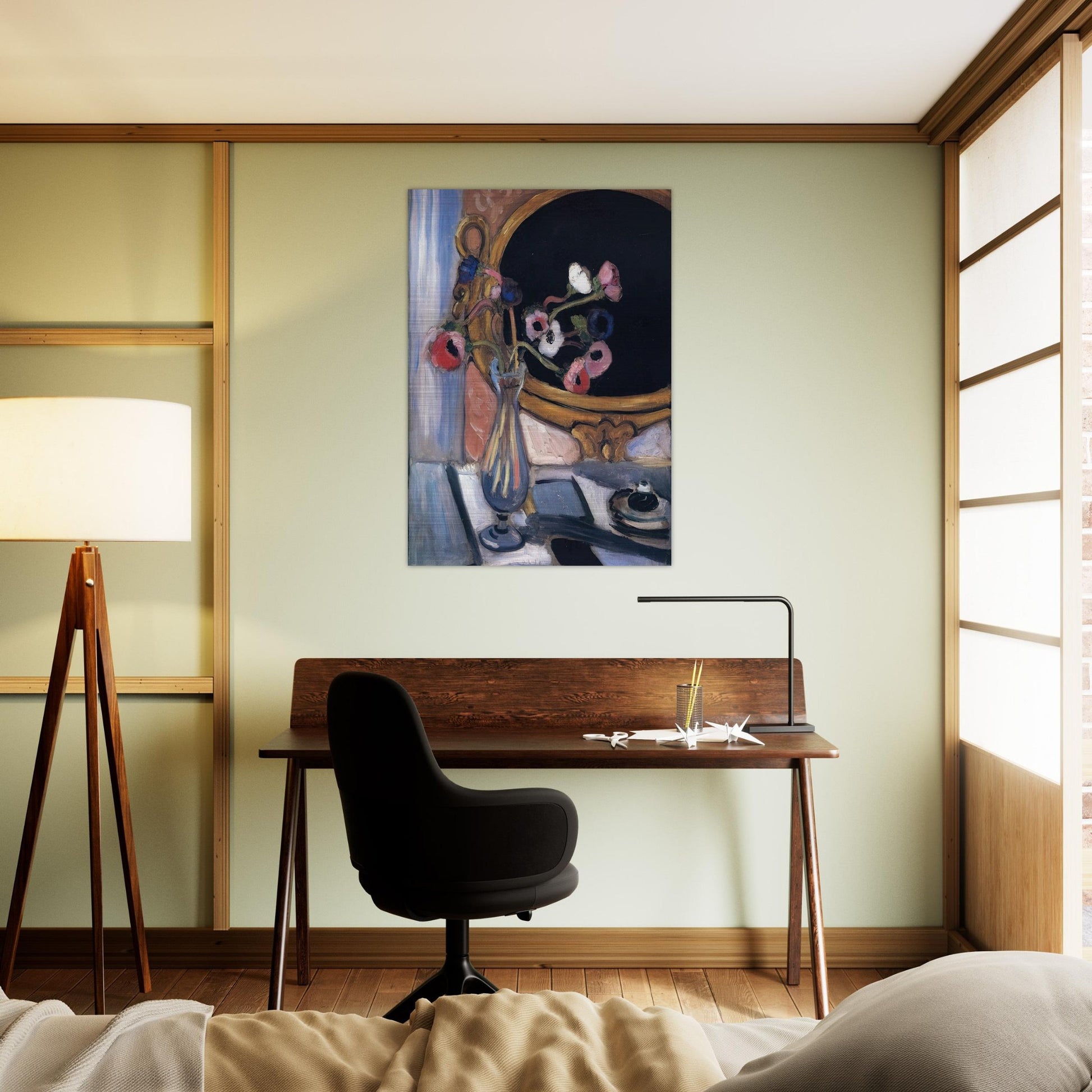 ANEMONE AND MIRROR 1920 - Henri Matisse Brushed Aluminum Print - 70x100 cm / 28x40 inches | Henri Matisse Aluminum Print | Henri Matisse Prints