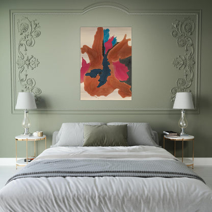 Pink Lady, 1963- - Helen Frankenthaler Brushed Aluminum Print - 70x100 cm / 28x40 inches | Helen Frankenthaler Aluminum Print | Helen Frankenthaler Prints