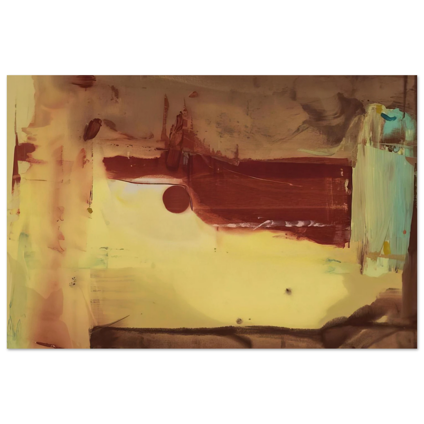 Helen Frankenthaler - Desert Pass - 1976 Wall art - 13x18 cm / 5x7 inches - Premium Wooden Framed Poster With Fine Art Paper-canvas - Wood frame