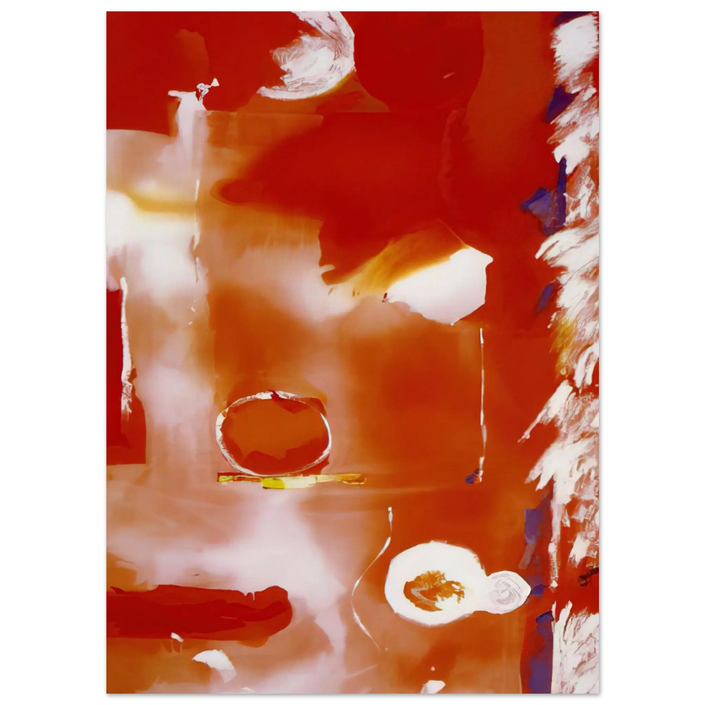 Helen Frankenthaler - Seeing the Moon on a Hot Summer Day - 1987 Wall art - 15x20 cm / 6x8 Inches - Fine Art Poster - -