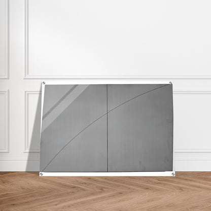 A CURVED LINE WITHIN TWO DISTORTED RECTANGLES 1978 - Robert Mangold Acrylic Print - 70x100 cm / 28x40″ inches