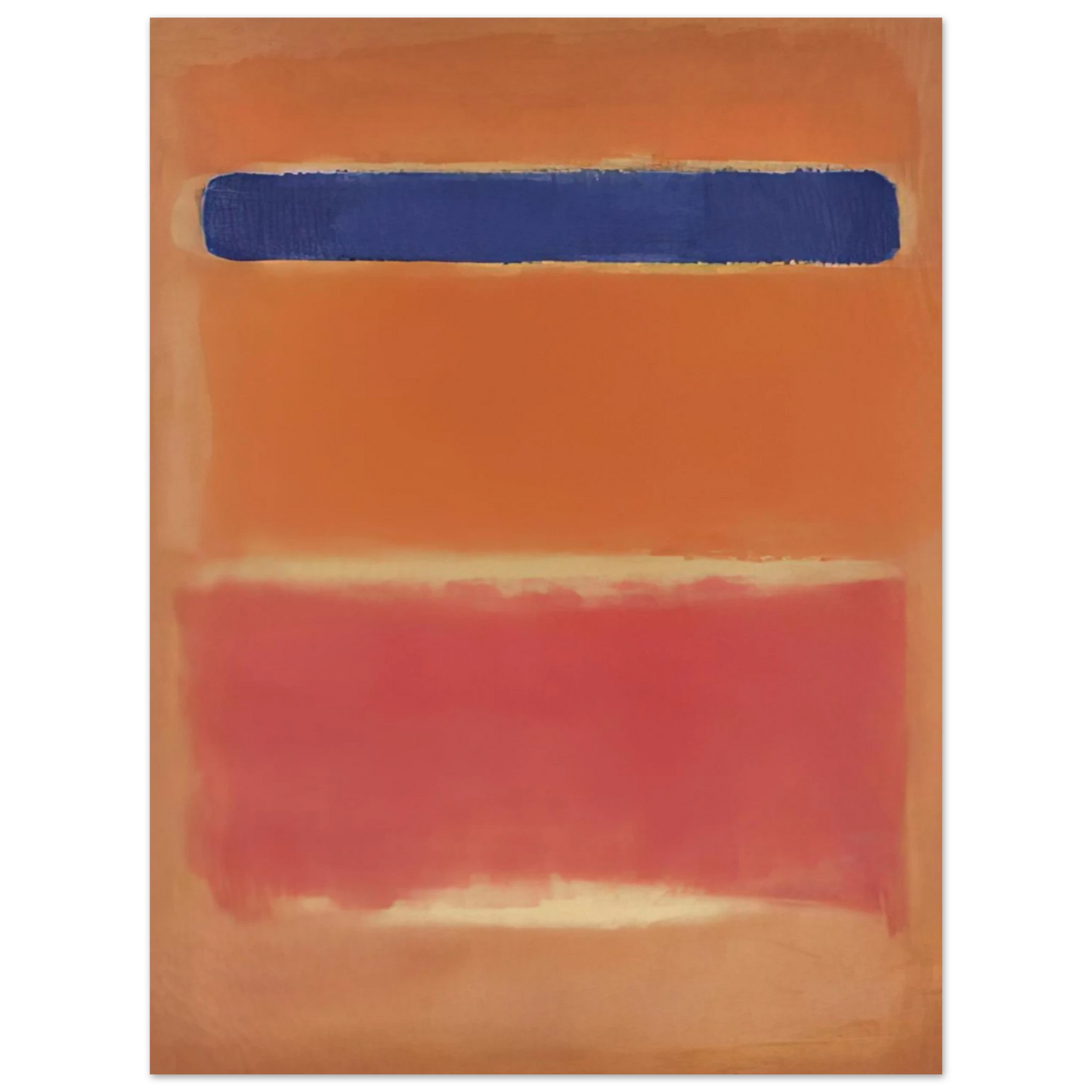 Mark Rothko - Blue Over Red - 1953 Wall Art - 21x29.7 cm / 8x12" - Fine Art Poster-canvas - -