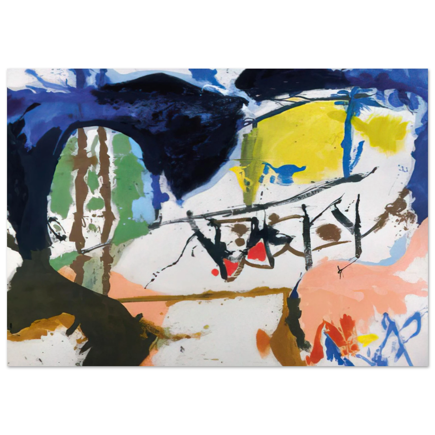 Helen Frankenthaler - Acres - 1959 Wall art - 30x45 cm / 12x18 inches - Fine Art Poster-canvas - -