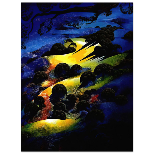 Eyvind Earle - Sunset Flame  75x100 cm / 30x40inches Fine Art Poster